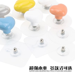 Hook adhesive strong punch-free screw load-bearing seamless paste transparent kitchen hook stickers strong wall sticky hook