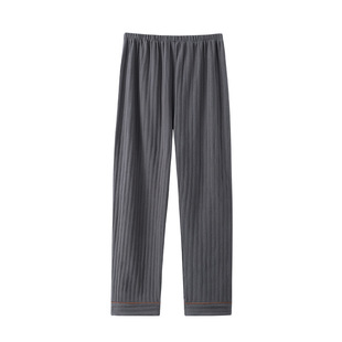 Cross-border Pajama Pants Spring and Summer Thin Knitted Cotton Men's and Women's plus size Simple Foreign Trade Air-conditioning Pants Amazon Single Pants