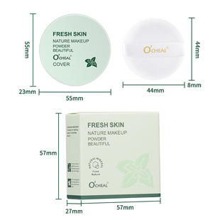 Cross-border foreign trade OCHEAL green tea loose powder 5g mineral mint honey powder refreshing oil control makeup powder nude makeup manufacturer