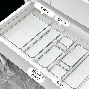 Коробка для хранения ящика для ящика Стол шкаф Встроенная канцелярская ручка Прямоугольный пластиковый стол для отделки небольшой складской коробки