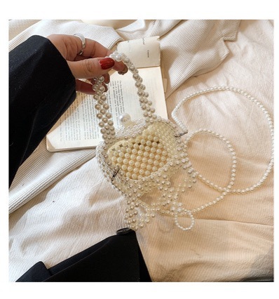 2026 New Mini Girls' Princess Style Pearl Handbag/Shoulder/Crossbody Bag