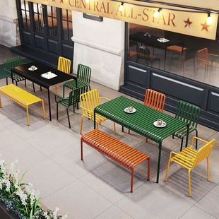 Nordic Restaurant Iron Dining Chair Designer Creative Color Backrest Chair Milk Tea Shop Cafe Outdoor Leisure Stool