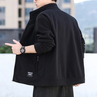 2024 New Autumn Fleece Jacket Men's Outdoor Sports Casual Thickened Men's Collar Fleece Jacket for Men