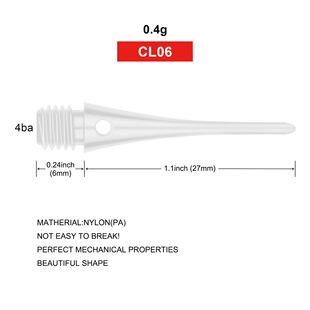 CyeeLife 1/4 inch M6 diameter 6mm solid color plastic pointed coarse teeth plastic dart pin