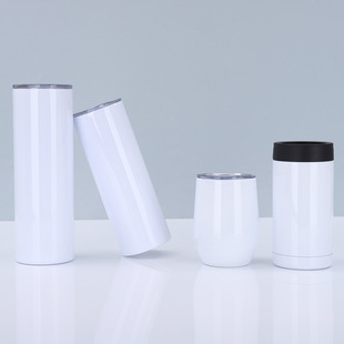 Customized Sublimation Straw Thermos Cup 20oz 30oz Car Cup 304 Stainless Steel Mug Cold Storage Tank Egg Cup