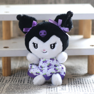 Cute Internet Celebrity Sanrio Kuromi Pendant Plush Toy Doll Melody Kt Cat Bag Pendant Keychain