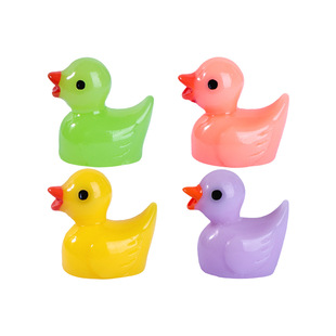 Colorful yellow duck DIY Moss landscape decoration hanging accessories desktop mini micro landscape miniature small ornaments