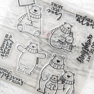 scrapbook polar bear carbon steel knife mold silicone stamp cutting die embossing etching cutting knife mold