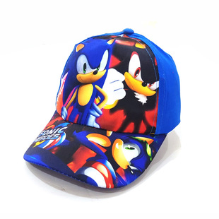 Трансграничная Sonic детская мультяшная бейсболка аниме Sonic Kid Ежик Кепка солнцезащитный крем шляпа от солнца для детей