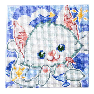 Labubu new diamond painting cartoon diy children's handmade toys pull cloth solid wood with frame diamond painting wholesale