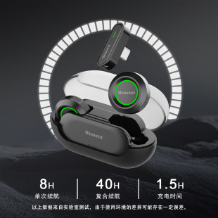 One-key noise reduction collar clip microphone button wireless live VLOG shooting wireless 2.4g dual channel microphone
