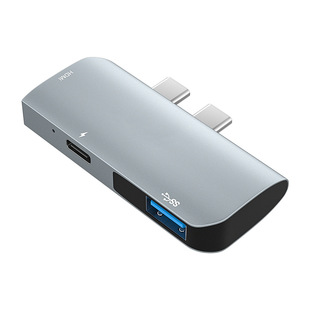 TYPEC Docking Station 9-in -1 Dual Port TYPEC to HDMI PD USB3.0 SD/TF Gigabit NIC Hub