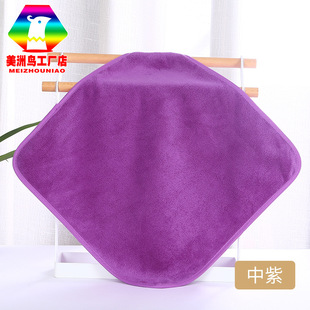Factory wholesale microfiber 30*30 fiber dishwashing cloth square towel small towel children's absorbent lace square towel