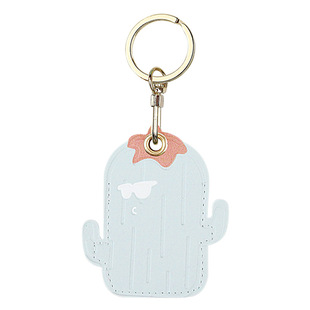 Cartoon Cactus Anti-loss Device Case Water Drop Round Small Square Access Card Protective Case Cute Keychain Wholesale