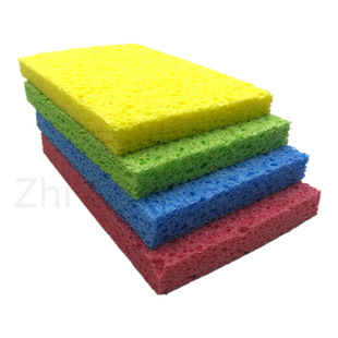 Source Manufacturer Supplies Kitchen Cleaning Dishwashing Wood Pulp Cotton Sponge Wipe Household Dishwashing Pot Artifact Scouring Pad