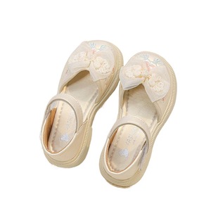 Children's Sandals Girls' Sandals 2024 Summer New Children's Princess Shoes Big Children's Western Style Baotou Chinese Style Han Style