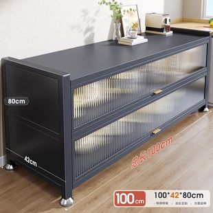 Kitchen Rack Floor-Standing Multi-Layer Household Storage Cabinet Microwave Pot Storage Cabinet Multi-Functional Dust-Proof Sideboard