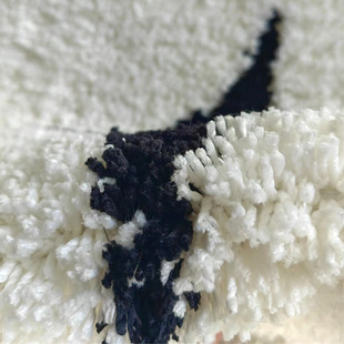 Nordic ins Style Simple Black and White Floor Mat Bedroom Carpet Medieval Bedside Blanket Tufted Flocking Bathroom Mat Absorbent Mat