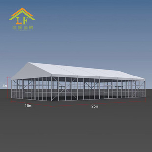 Lingfan manufacturers supply aluminum alloy European style tent outdoor exhibition exhibition auto show herringbone top tent wind-resistant and rain-proof
