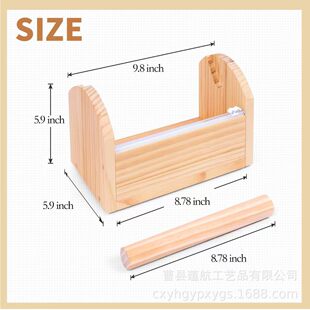 Wooden Tape Cutter Kidsren's Craft Tape Storage Rack Desktop Table Tape Holder Tape Storage Rack