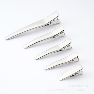 Factory straight hair silver black metal duck bill clip pointed clip alligator clip handmade bow DIY hairpin