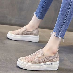 Lace Baotou Half Slippers Women's Outer Wear Lazy Slip-on Platform Retro Casual Internet Popular Summer Fisherman Shoes