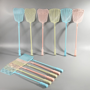 Thick long handle plastic fly swatter durable swatter mosquito swatter household mesh insect repellent swatter wholesale