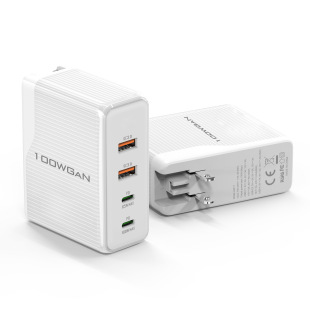 Трансграничные горячие продажи 100W четыре нитрида галлия зарядное устройство для США PD65 W перемотка для быстрой зарядной головки двойной USB-адаптер