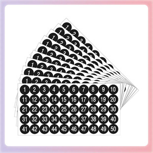 Black Vinyl Number Label Sticker Stock Box Box Box Toolbox Storage Organize Storage Cabinet Number
