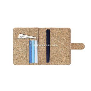 Cross-Border Cork Photo Protection Japanese and Korean Rpet Cork Passport Bag Real Wood Cork Document Bag Customization Factory