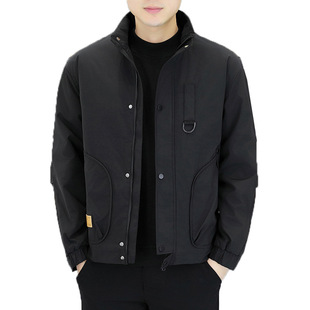 Can be issued on behalf of 2024 new autumn and winter cotton jacket for young men creamy-white black