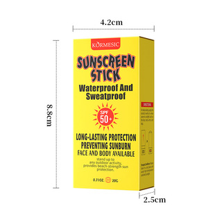 KORMESIC full English light refreshing sunscreen stick Sunscreen Stick cross-border foreign trade manufacturers wholesale
