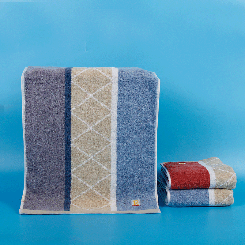 Towel Wholesale Factory Children Soft Absorbent Face Towel Fashionable Thickened Square Towel Household Striped Jacquard Towel