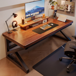 Solid Wood Computer Desk Desktop Desk E-Sports Table Simple Desk Student Home Bedroom Writing Table Workbench