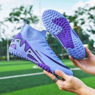 Cross-border Ronaldo World Cup Messi X Thorn 15 Children's Football Shoes Men's High-top Students Spike and Broken Nails Competition sneaker