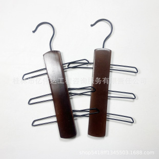 Wholesale of High-End Solid Wood Clothes Hangers for Hotels and Guesthouses, Wholesale of Tie Hangers, Printable Logo