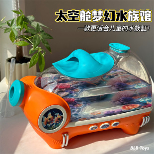 Baby aquarium space capsule dream aquarium electric oxygen scientific observation with light fish tank science and education toys