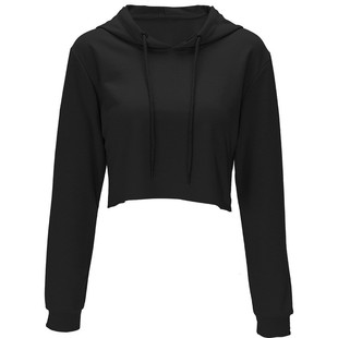 Cross-border European and American hooded knitted fleece sports long-sleeved short coat