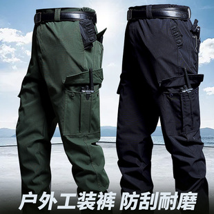 Outdoor Tactical Wear-Resistant Functional Overalls Pants Multi-Pocket Loose Welder Pants for Men and Women Workers Labor Protection Pants