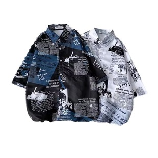 Hawaii Beach Summer Flower Shirt for Men and Women Couples Student Thin Half Sleeve Shirt Jacket