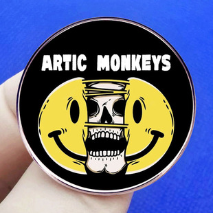 Arctic Monkeys Band Брошь Смайлик Череп Заколка Рок Музыка Значок