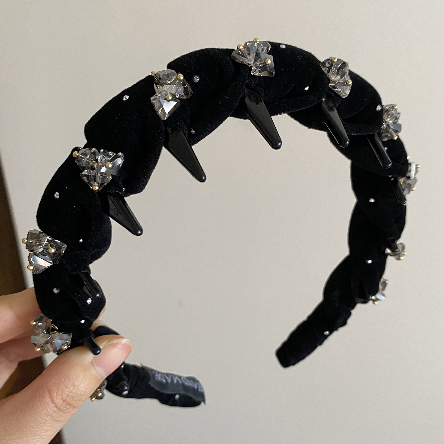 Original [Star Diamond Secret] Hairband Braided Crystal Wrapped Tooth Comb Headband High-End Light Luxury Hairpin Accessories New