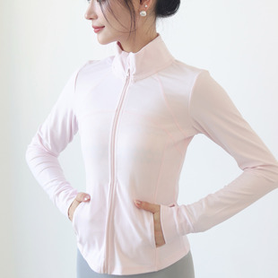 alo High Neck Slim-fit Yoga Jacket Coat Women's Temperament Slim-fit Non-slip Outdoor Sports Fitness Jacket Women's Top