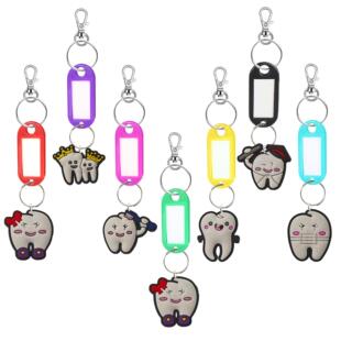 Cross-border Tooth 1 Colorfulful Plastic Sign Key Tag Aliexpress Luggage Tag Key Signage Number
