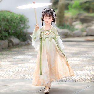 Древний стиль Hanfu для девочек 2025 новый китайский стиль платье весной и летом