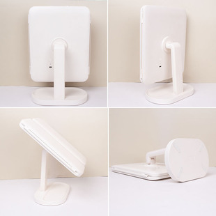 Cross-border explosions shell intelligent led makeup mirror with lamp desktop multifunctional desktop folding mirror fill light wholesale