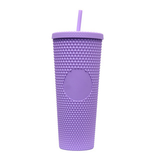Amazon new large capacity Studded hand-tied water Cup 710ml fashion creative AS straw durian Cup