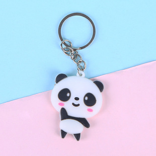 Creative cartoon Three-dimensional pvc flexible double-sided keychain children's jewelry silicone key ring pendant in stock