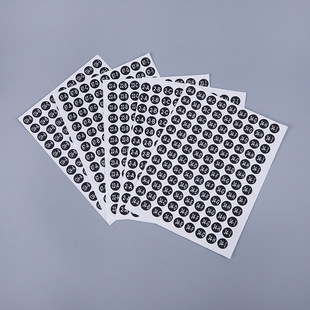 Clothing shoes size number serial number round digital sticker waterproof tear black size sticker