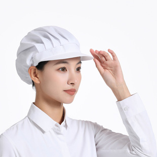 Factory Workshop Breathable Work Cap Catering Kitchen Chef Cap Waiter Hygienic Food Men's and Women's Baking Dust Cap